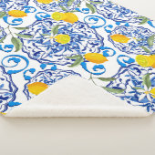 Zomercitrusvruchten, boho, bohaan, bloemMiddelland Sherpa Deken (3/4)