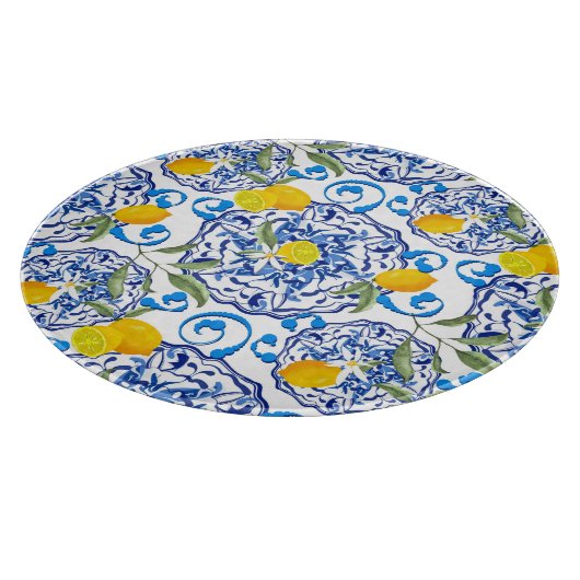 Zomercitrusvruchten, boho, bohaan, bloemMiddelland Snijplank (Hoek)