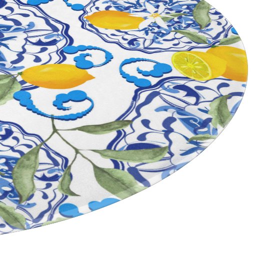 Zomercitrusvruchten, boho, bohaan, bloemMiddelland Snijplank (Hoek)