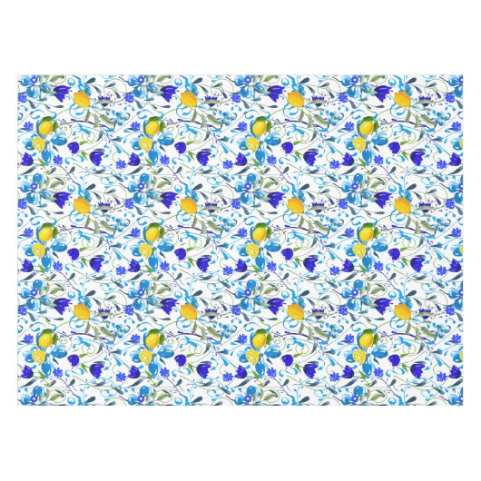 Zomercitrusvruchten, citroenen, Middellandse Zee m Tafelkleed (Voorkant (Horizontaal))