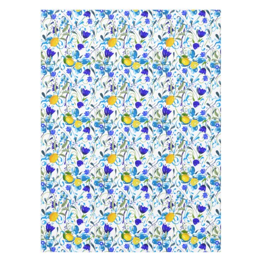 Zomercitrusvruchten, citroenen, Middellandse Zee m Tafelkleed (Voorkant)