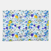 Zomercitrusvruchten, citroenen, Middellandse Zee m Theedoek (Horizontaal)