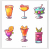 Zomercocktails - Set 1 - Sticker (Vel)