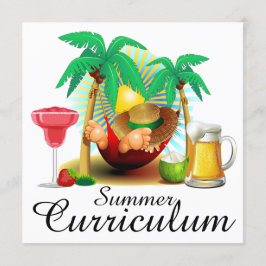 Zomercurriculum / Vakantie / Pensioenfeest Kaart