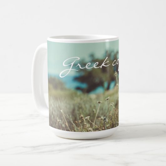 zomerdag aan de kust koffiemok (Voorkant links)