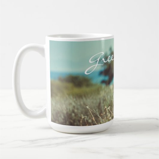 zomerdag aan de kust koffiemok (Links)