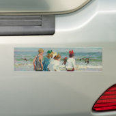 Zomerdag bij Brighton Beach (door E.H. Potthast) Bumpersticker (Op auto)