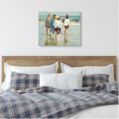 zomerdag in Brighton Beach (door E.H. Potthast) Canvas Afdruk (Insitu (Slaapkamer))