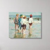 zomerdag in Brighton Beach (door E.H. Potthast) Canvas Afdruk (Voorkant)