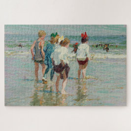 zomerdag in Brighton Beach (door E.H. Potthast) Legpuzzel