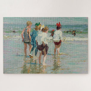 zomerdag in Brighton Beach (door E.H. Potthast) Legpuzzel