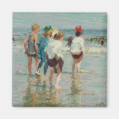 zomerdag in Brighton Beach (door E.H. Potthast) Magneet (Voorkant)