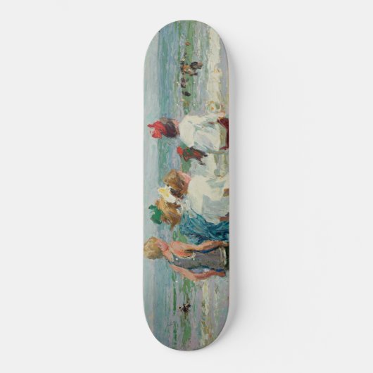zomerdag in Brighton Beach (door E.H. Potthast) Persoonlijk Skateboard (Voorkant)
