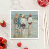 zomerdag in Brighton Beach (door E.H. Potthast) Servet (Insitu)