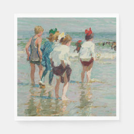 zomerdag in Brighton Beach (door E.H. Potthast) Servet