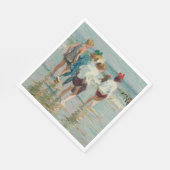 zomerdag in Brighton Beach (door E.H. Potthast) Servet (Hoek)