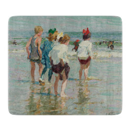 zomerdag in Brighton Beach (door E.H. Potthast) Snijplank