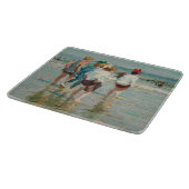 zomerdag in Brighton Beach (door E.H. Potthast) Snijplank (Hoek)