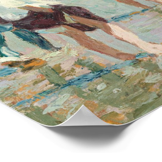 zomerdag in Brighton Beach Edward Potthast Poster (Hoek)