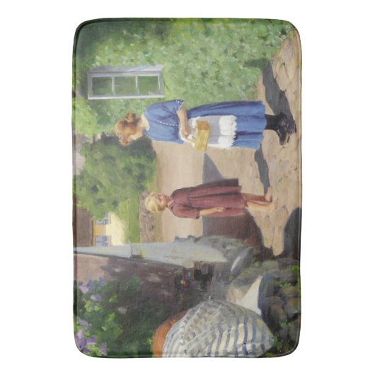 Zomerdag in Denemarken (moeder en dochter) Badmat (Voorkant Verticaal)