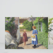 Zomerdag in Denemarken (moeder en dochter) Kaart (Staand voorkant)