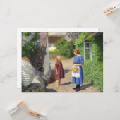 Zomerdag in Denemarken (moeder en dochter) Kaart (Voorkant / Achterkant in situ)