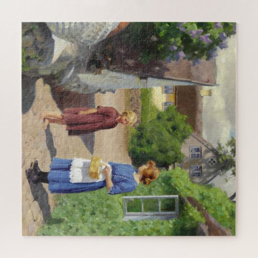 Zomerdag in Denemarken (moeder en dochter) Legpuzzel (Horizontaal)