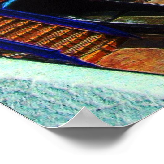 zomerdag in het waterpark in Tropische Daytona-str Poster (Hoek)