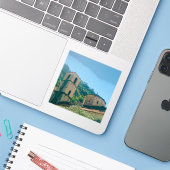 Zomerdag in Kotor - Montenegro Sticker (Laptop met iPhone)