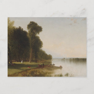 zomerdag op het Conesus-meer Briefkaart