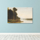 zomerdag op het Conesus-meer Canvas Afdruk (Insitu (Houten vloer))