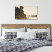 zomerdag op het Conesus-meer Canvas Afdruk (Insitu (Slaapkamer))