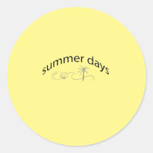 zomerdagen ronde sticker