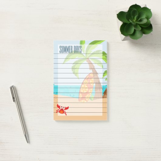 Zomerdagen, zand en Surf Post-it® Notes (Kantoor)