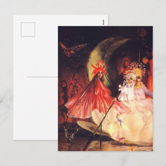 Zomerfeeën Feestdagenkaart (Voorkant / Achterkant)