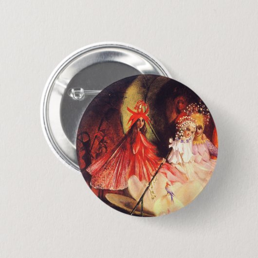Zomerfeeën Ronde Button 5,7 Cm (Voorkant /achterkant)