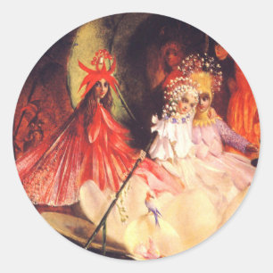 Zomerfeeën Ronde Sticker