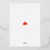 Zomerfeest Blue Cocktail Verjaardagsfeest Folie Uitnodiging (Achterkant)