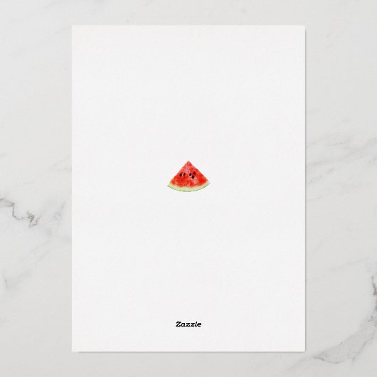 Zomerfeest Blue Cocktail Verjaardagsfeest Folie Uitnodiging (Achterkant)