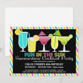 Zomerfeest Cocktailparty Uitnodigingen (Voorkant / Achterkant)