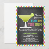 Zomerfeest Cocktailparty Uitnodigingen (Voorkant / Achterkant)
