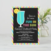 Zomerfeest Cocktailparty Uitnodigingen (Staand voorkant)