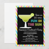 Zomerfeest Cocktailparty Uitnodigingen (Voorkant / Achterkant)