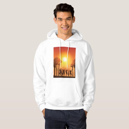 Zomerfeest Dancing Mannen Hoodie (Voorkant volledig)