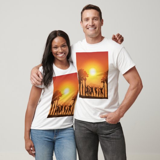 Zomerfeest Dancing Mannen T-shirt (Unisex)