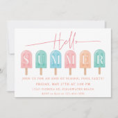 Zomerfeest Einde Schooljaar Feest Kaart (Voorkant)