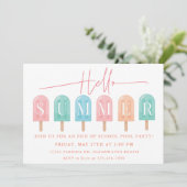 Zomerfeest Einde Schooljaar Feest Kaart (Staand voorkant)