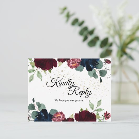 Zomerfeest Huwelijksreactie Ansichtkaart Uitnodiging Briefkaart (Staand voorkant)