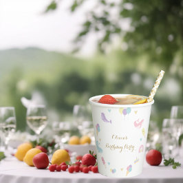 Zomerfeest IJskalligrafie Verjaardagsfeest Papieren Bekers