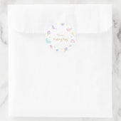 Zomerfeest IJskalligrafie Verjaardagsfeest Ronde Sticker (Tas)